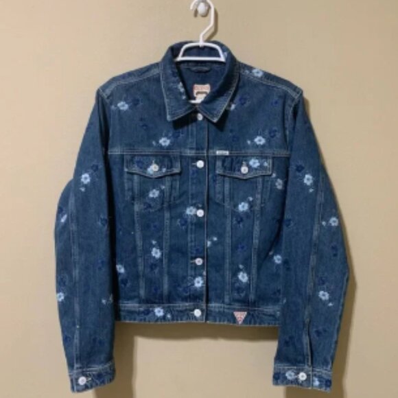 Guess “Doria” Light Wash Denim Jacket-Size XL NWT - Picture 1 of 8